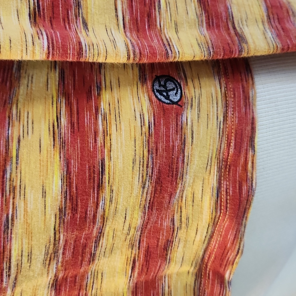 The North Face A5 series base layer long sleeve striped top size L yellow orange - Picture 2 of 14